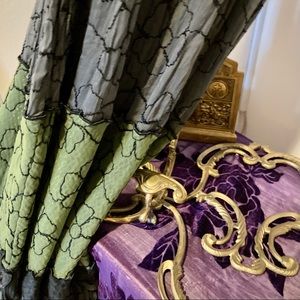 Boho bodycon olive green black floral embroidered sleeveless midi maxi dress S